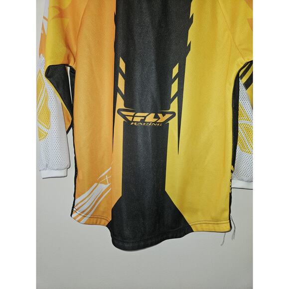 Fly Racing Motocross Jersey Yellow Black Youth Size Large - Picture 10 of 10